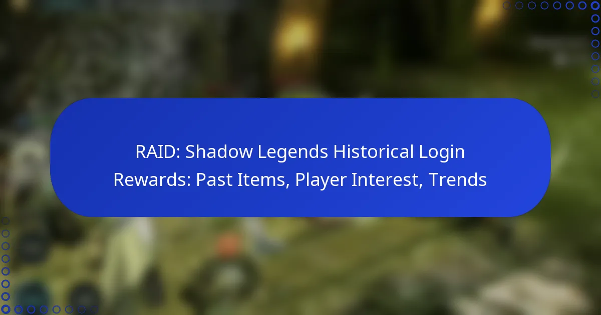 RAID: Shadow Legends Historical Login Rewards: Past Items, Player Interest, Trends